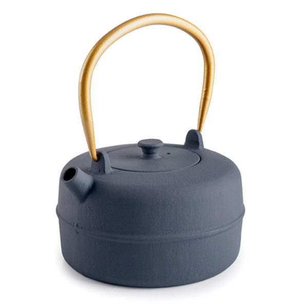 Th&eacute;i&egrave;re en fonte bleu avec filtre Eliya 0,8 L