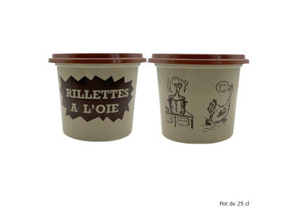 Pot à rillettes avec couvercle décor oie (x50)