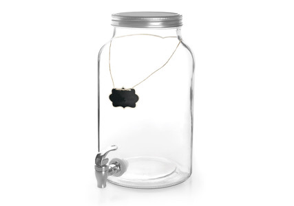 Distributeur de boissons en verre avec robinet 5,5 L - Lacor