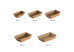 Barquette rectangulaire carton kraft brun (x250)