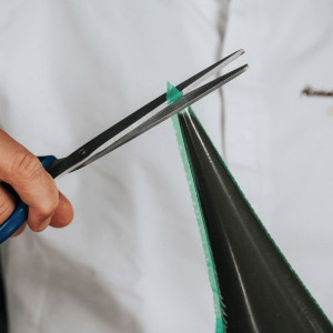 Poche &agrave; douille jetable antid&eacute;rapante verte (x100)