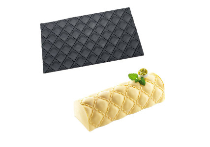 Tapis silicone matelassé pour moule à bûche