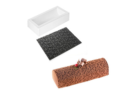 Moule à bûche silicone tapis arabesque