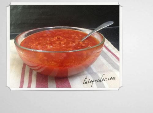 Sauce tomates et chorizo
